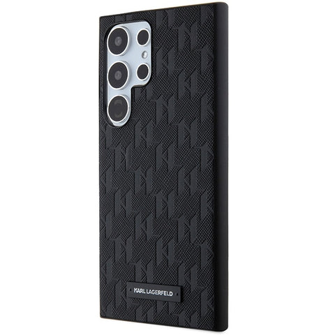 Viedtālruņa aizmugurējais vāciņš Samsung Galaxy S24 Ultra Saffiano Collection - Melna