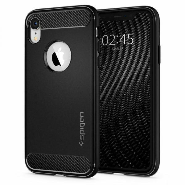 Viedtālruņa aizmugurējais vāciņš Apple iPhone XR Rugged Armor - Melna