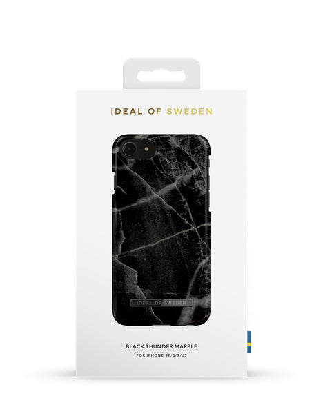 Viedtālruņa aizmugurējais vāciņš Apple iPhone 6s Black Thunder Marble - Melna pelēka ar dizainu