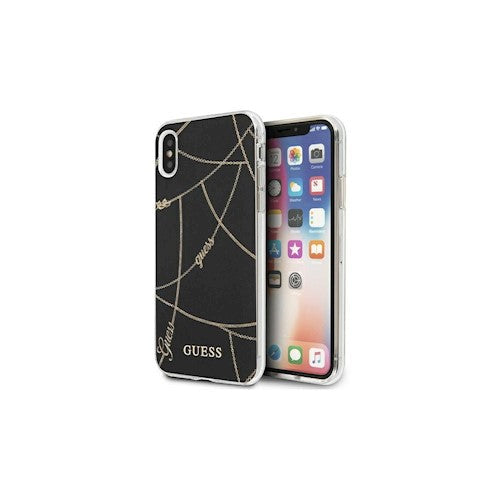 Viedtālruņa aizmugurējais vāciņš Apple iPhone XS Max Guhci65pcuchbk - Melna ar dizainu
