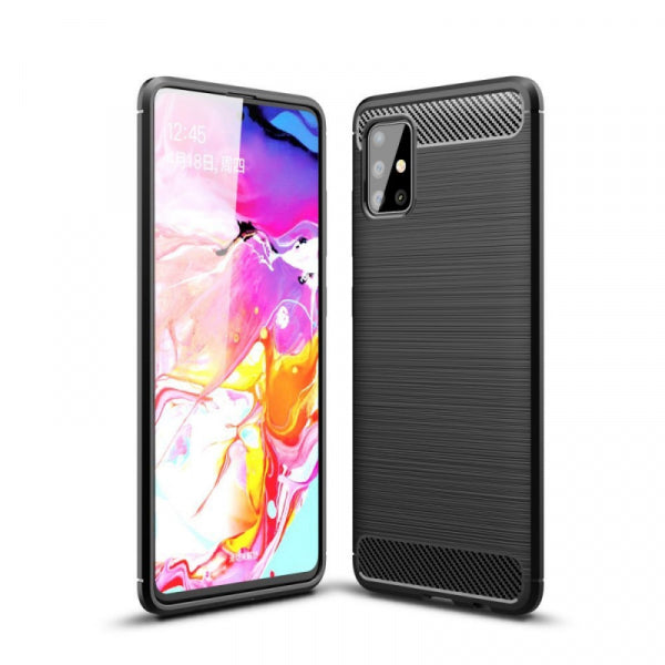 Viedtālruņa aizmugurējais vāciņš Samsung Galaxy M51 Carbon - Melna