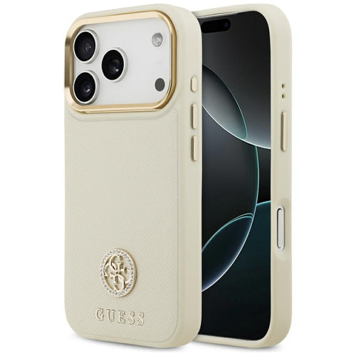 Viedtālruņa aizmugurējais vāciņš Apple iPhone 17 Pro Log Strass - Bēša