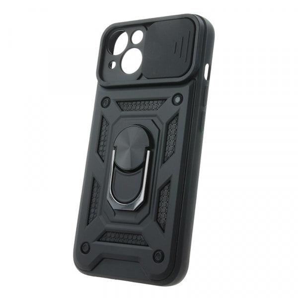 Viedtālruņa aizmugurējais vāciņš Apple iPhone 14 Defender Slide - Melna