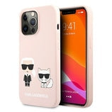 Viedtālruņa aizmugurējais vāciņš Apple iPhone 13 Ikonik Karl Choupette - Gaiši rozā