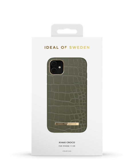 Viedtālruņa aizmugurējais vāciņš Apple iPhone 11 Khaki Croco - Haki zaļa