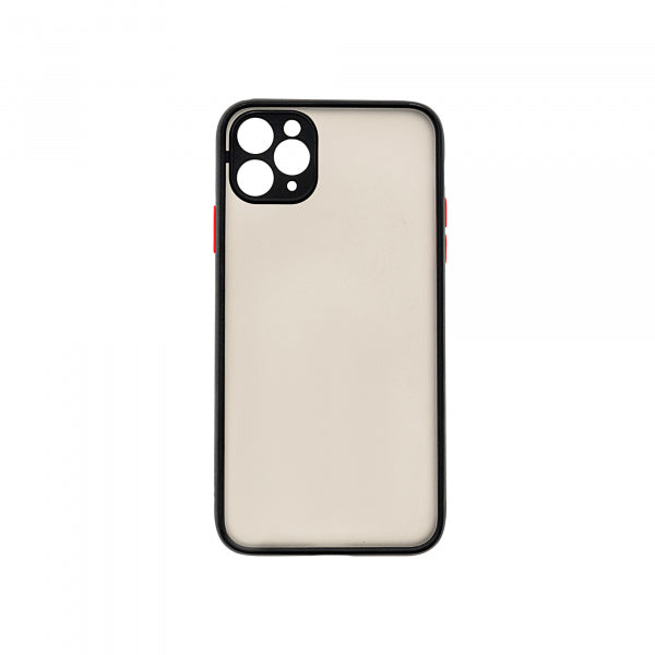 Viedtālruņa aizmugurējais vāciņš Apple iPhone 11 Pro Max Ser NO1 - Melna caurspīdīga