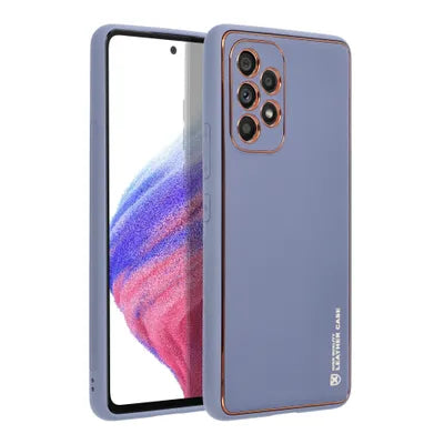 Viedtālruņa aizmugurējais vāciņš Samsung Galaxy A53 Leather - Zila