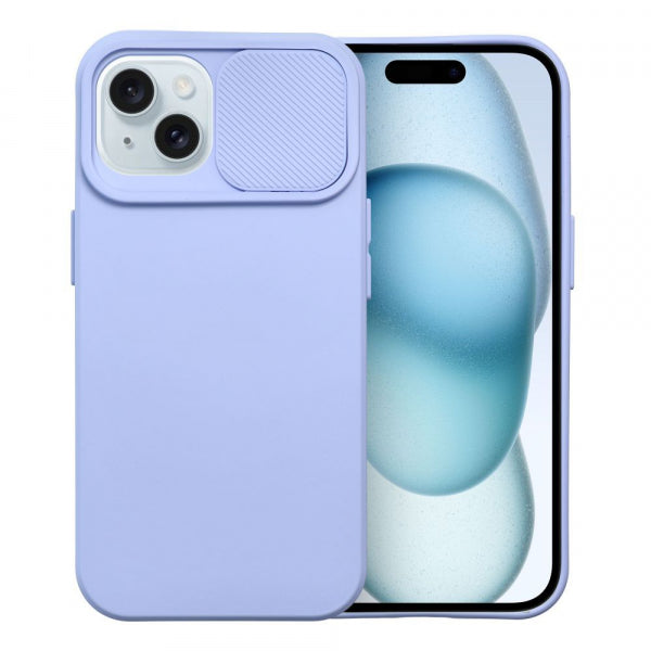 Viedtālruņa aizmugurējais vāciņš Apple iPhone 15 Camshield - Violeta