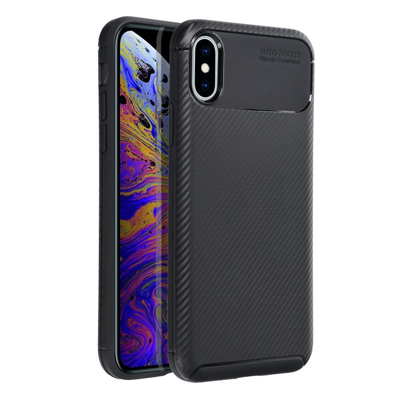 Viedtālruņa aizmugurējais vāciņš Apple iPhone X Carbon Premium - Melna