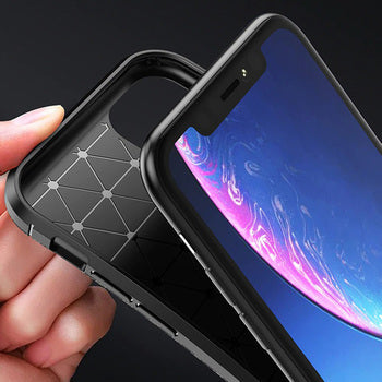 Viedtālruņa aizmugurējais vāciņš Samsung Galaxy A02s Carbon Elite - Melna