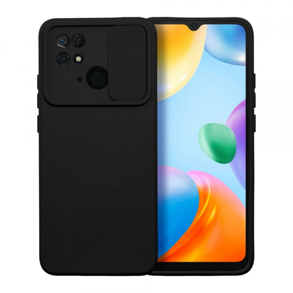 Viedtālruņa aizmugurējais vāciņš Xiaomi Redmi 10c Camshield Slide - Melna