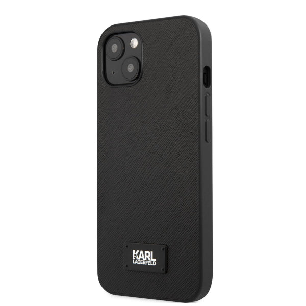 Apple iPhone 13 Saffiano Plaque - Melna