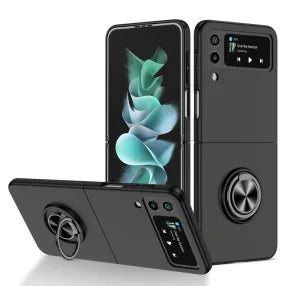 Viedtālruņa atveramais maciņš Samsung Galaxy Z Fold 4 Silicone Ring - Melna