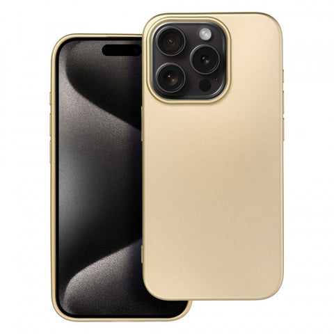 Viedtālruņa aizmugurējais vāciņš Apple iPhone 15 Pro METALLIC - Zelta