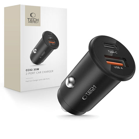 Lādētājs Tech Protect 35W CC02 - Melna