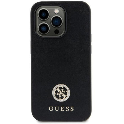 Viedtālruņa aizmugurējais vāciņš Apple iPhone 15 Guess GUHCP15SPS4DGPK - Melna