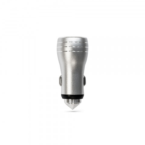 Auto lādētājs 2x_usb_a Sudraba