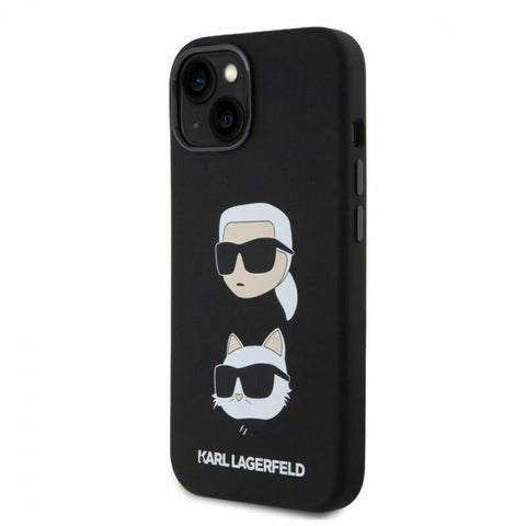 Viedtālruņa aizmugurējais vāciņš Apple iPhone 15 Pro Karl Lagerfeld KLHCP15LSDHKCNK - Melna