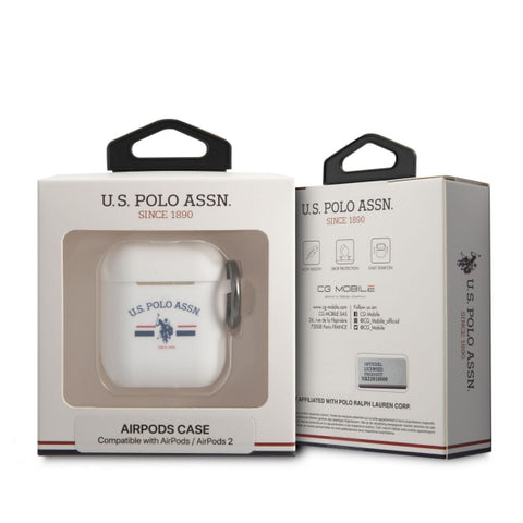Austiņu apvalks Apple Airpods 1/2 - Balta ar dizainu