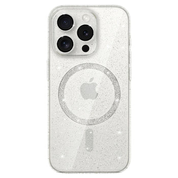 Viedtālruņa aizmugurējais vāciņš Apple iPhone 16 Pro Glitter Mag - Sudraba