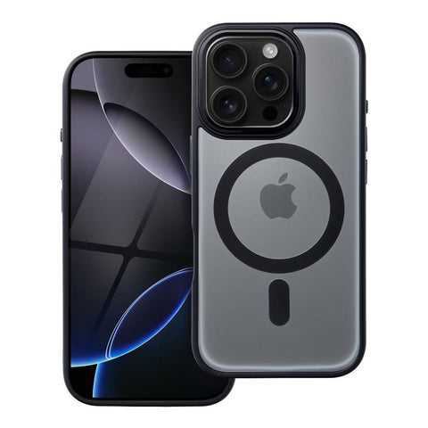 Viedtālruņa aizmugurējais vāciņš Apple iPhone 16 Pro Full Matte Mag - Melna,Caurspīdīga