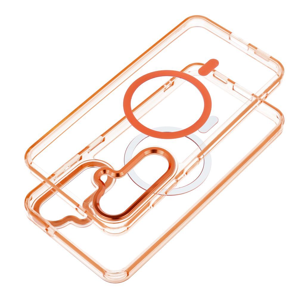 Samsung Galaxy A16 Clear Hyb Mag - Oranža