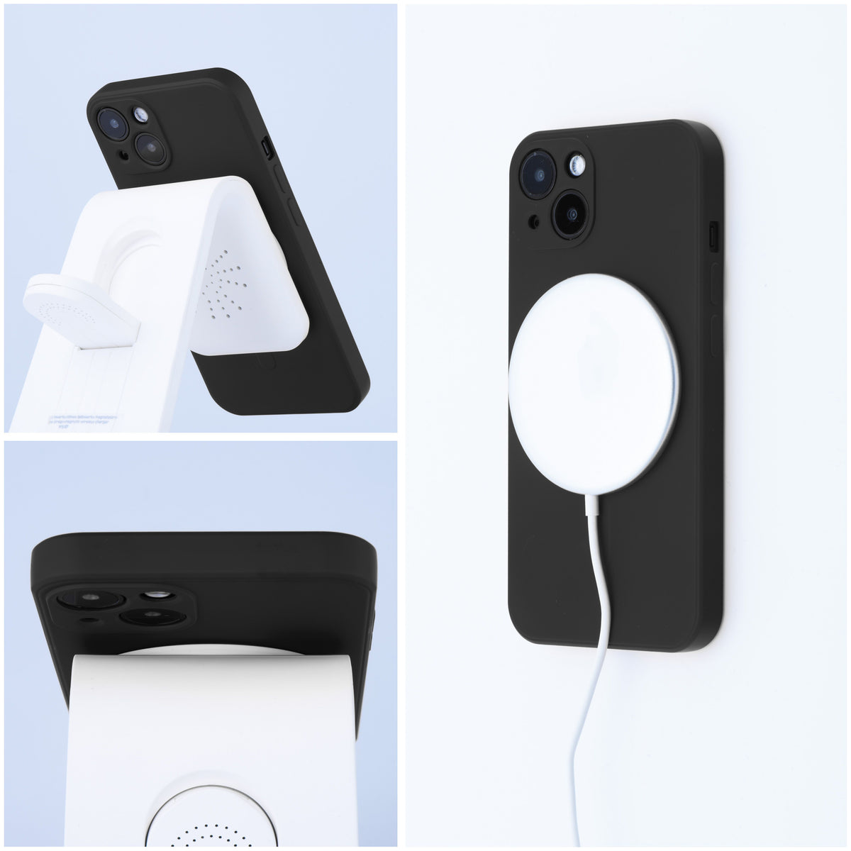 Viedtālruņa aizmugurējais vāciņš Apple iPhone 11 Pro Silicone Mag case - Melna