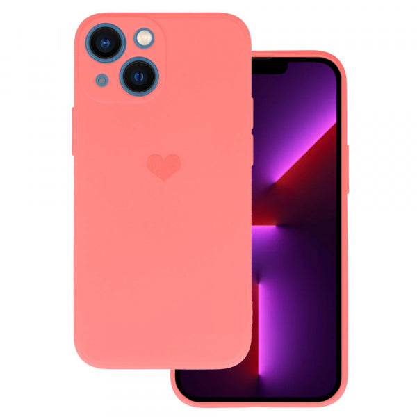Viedtālruņa aizmugurējais vāciņš Apple iPhone 13 Silicone Heart - Dažādās krāsās