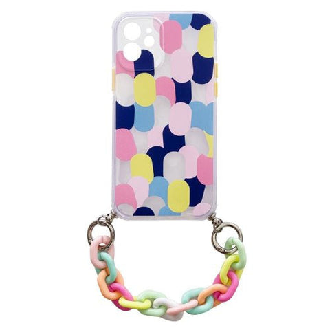 Apple iPhone 13 Pro Color Chain - Caurspīdīga ar dizainu