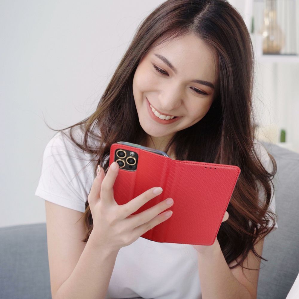 Viedtālruņa atveramais maciņš Samsung Galaxy A34 Smart book case - Sarkana