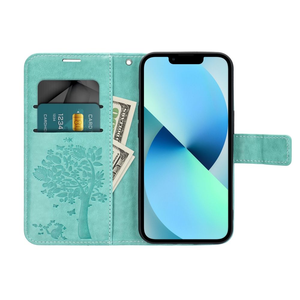 Viedtālruņa atveramais maciņš Samsung Galaxy A53 Mezzo book case - Zaļa