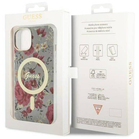 Premium case Apple iPhone 14 Camouflage Flower - Khaki green with design
