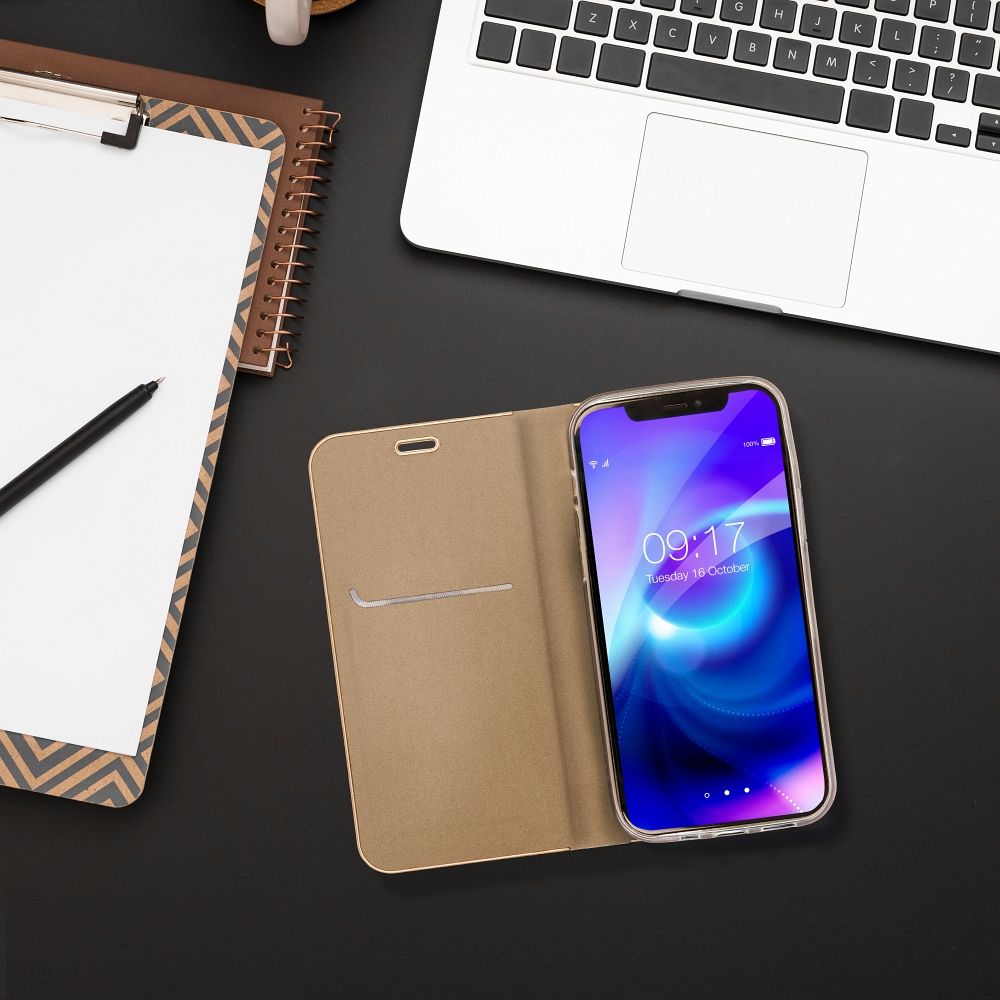 Viedtālruņa atveramais maciņš Samsung Galaxy A34 Luna book - Zelta