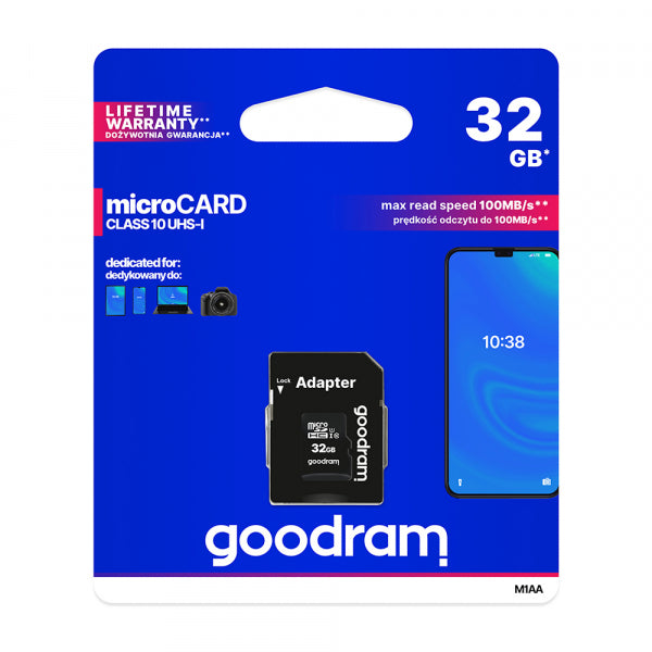Ārējā atmiņa Goodram UHS-I 32GB SD - Melna