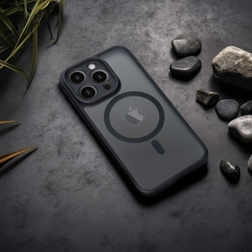 Viedtālruņa aizmugurējais vāciņš Apple iPhone 13 Pro Max Full Matte Mag - Melna