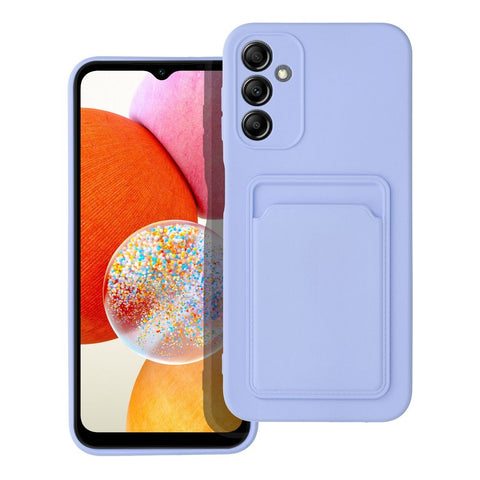 Viedtālruņa aizmugurējais vāciņš Samsung Galaxy A14 Card Case - Violeta