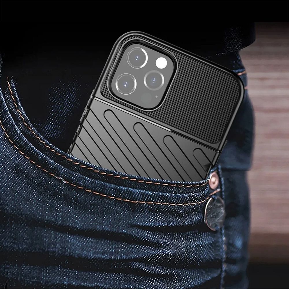 Viedtālruņa aizmugurējais vāciņš Apple iPhone Air THUNDER - Melna