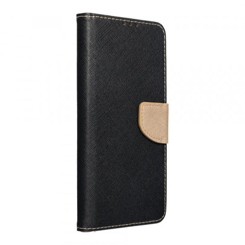 Viedtālruņa atveramais maciņš Samsung Galaxy S23 Ultra Fancy Book Black Gold - Melna