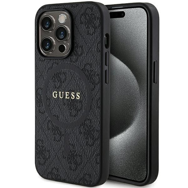 Smartphone Back Cover Apple iPhone 14 Pro Max / 14 Pro / 15 Pro Metal Logo Mag - Black
