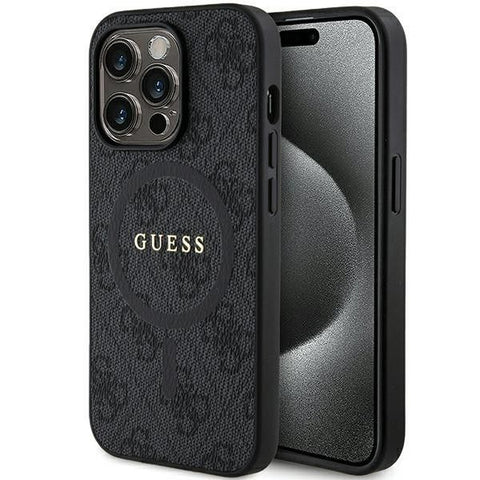 Apple iPhone 15 Pro Metal Logo Mag - Melna