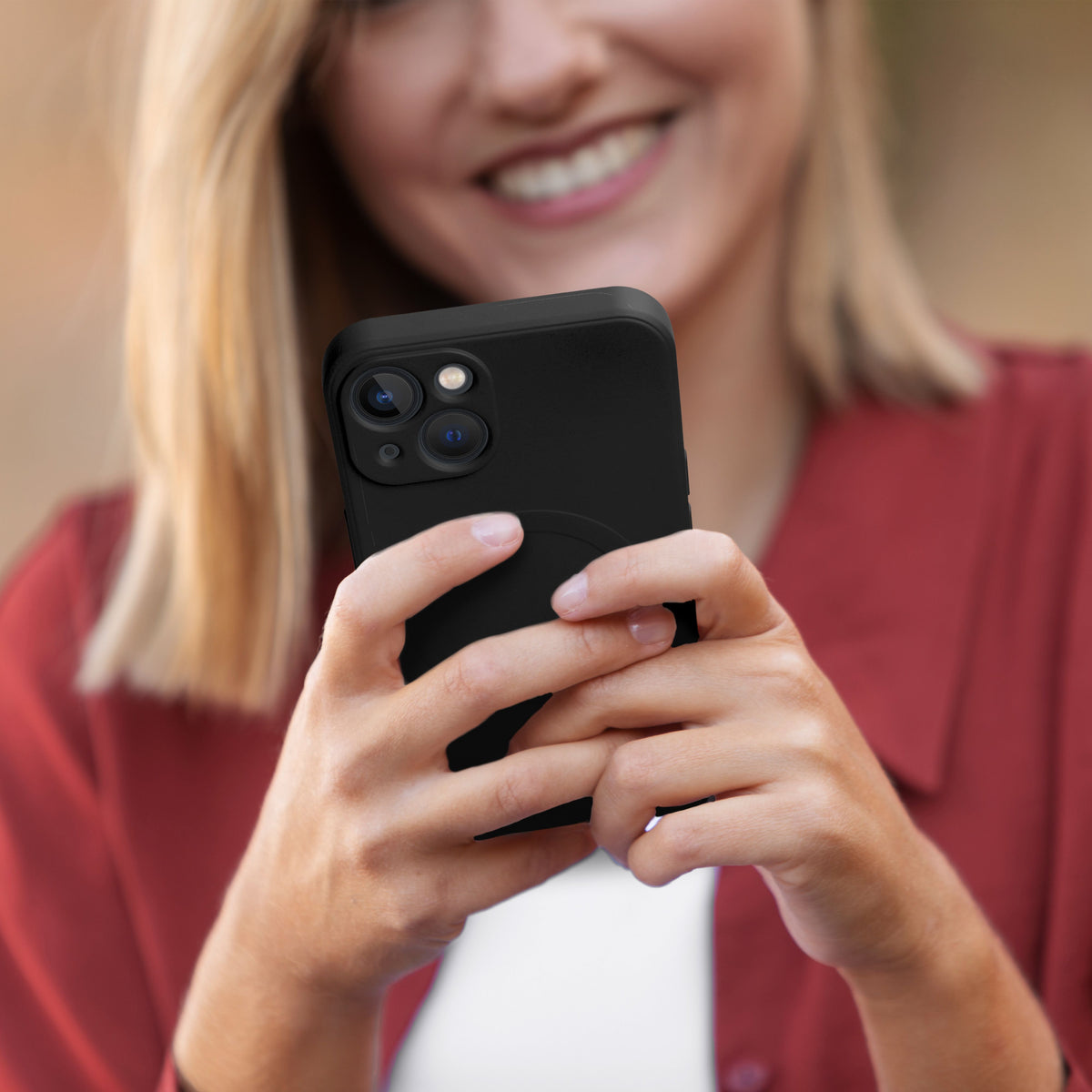 Viedtālruņa aizmugurējais vāciņš Apple iPhone 11 Pro Silicone Mag case - Melna