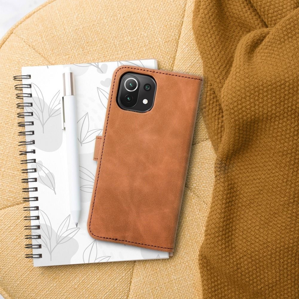 Viedtālruņa atveramais maciņš Xiaomi Redmi Note 10 4G Tender book - Brūna