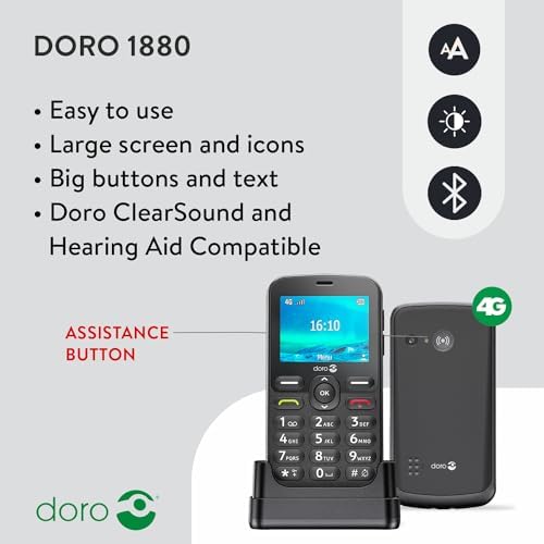 Doro 1880 4G - Melna
