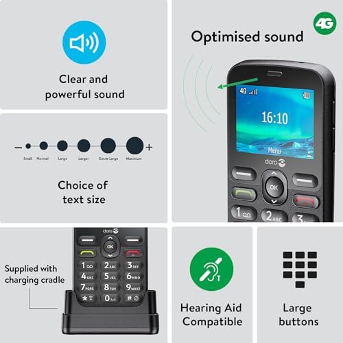 Doro 1880 4G - Melna