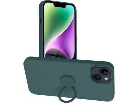 Apple iPhone 14 Silicone Ring - Zaļa