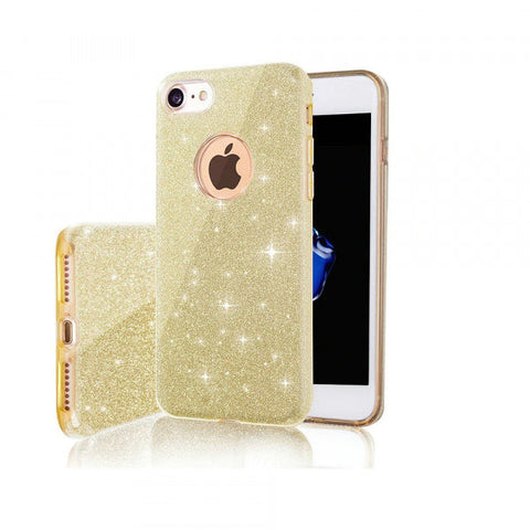 Viedtālruņa aizmugurējais vāciņš Apple iPhone XS Glitter 3 In 1 - Dažādās krāsās