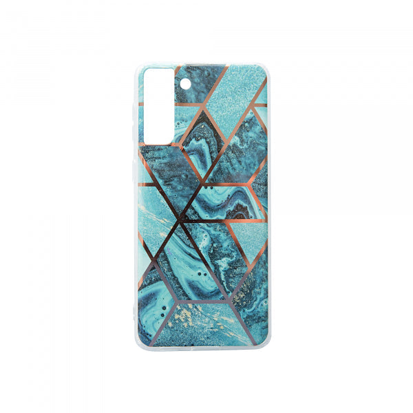 Viedtālruņa aizmugurējais vāciņš Samsung Galaxy S21 Plus Geometric Marmur - Dažādās krāsās