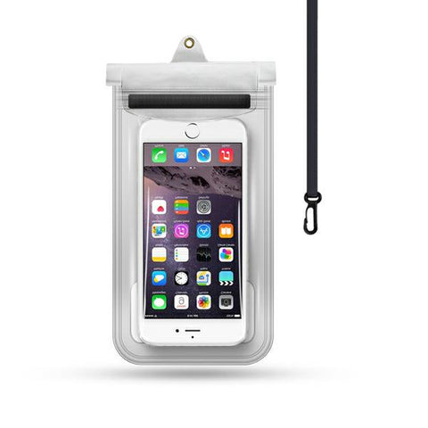 Viedtālruņa sporta maciņš 7in caurspīdīga / Zila Waterproof Case 3in1 - 7"