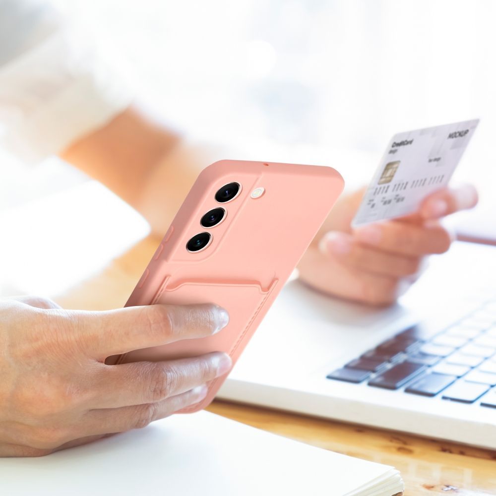 Viedtālruņa aizmugurējais vāciņš Samsung Galaxy A35 Card case - Rozā