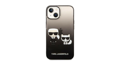 Viedtālruņa aizmugurējais vāciņš Apple iPhone dažādiem modeļiem Karl Lagerfeld Ikonik Karl and Choupette - Dažādās krāsās